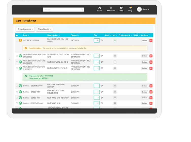Intelligent parts procurement Intelligent parts procurement